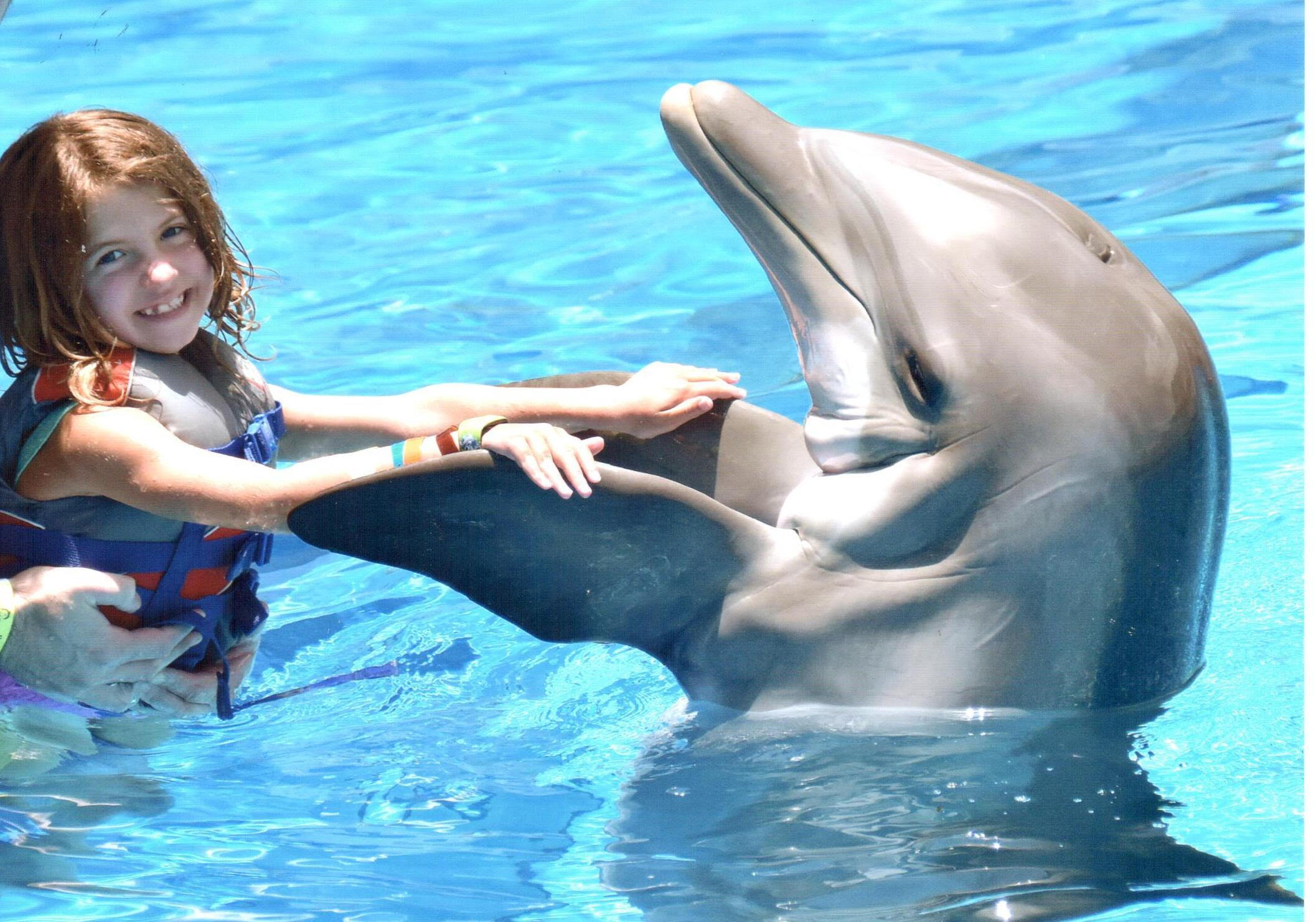 Alicia with Dolphin